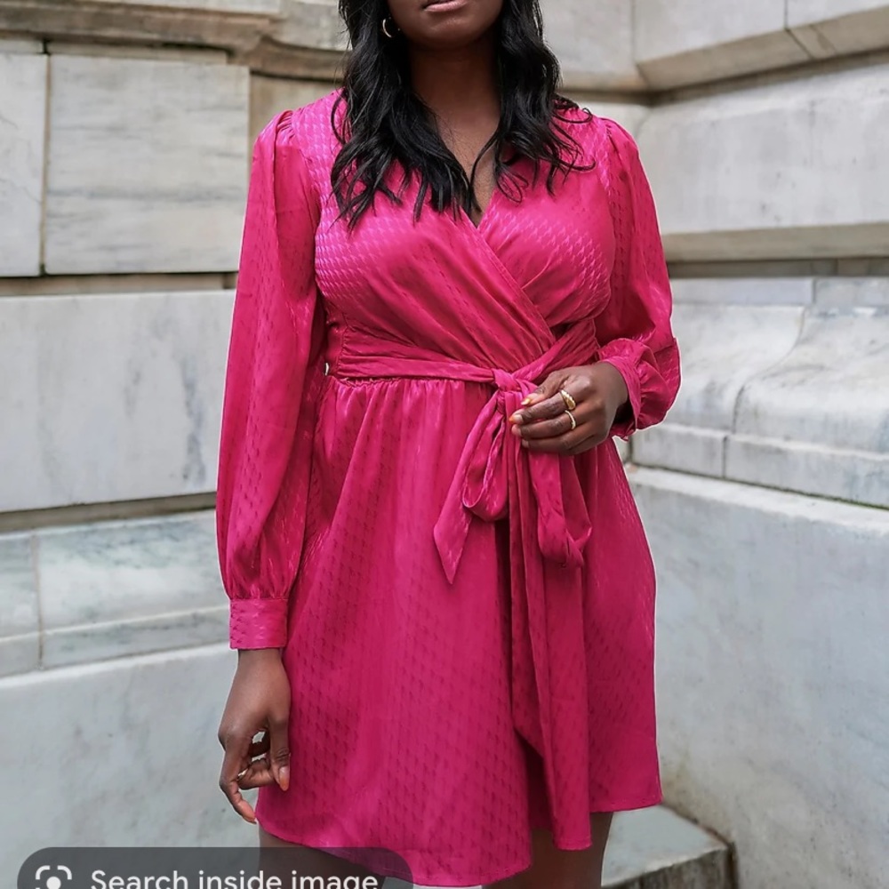 Satin tie dress